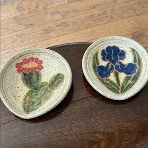 Floral Pottery Trinket Dishes cottage core